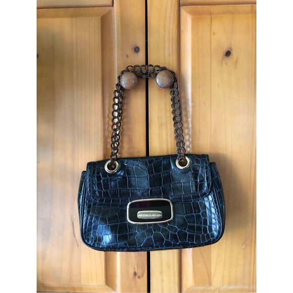 Antonio Melani Croc Chain Shoulder Bag - Picture 1 of 16